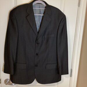 Carlo Monza Couture Men's Suit Blazer Single Breasted Size 44 Chest Black